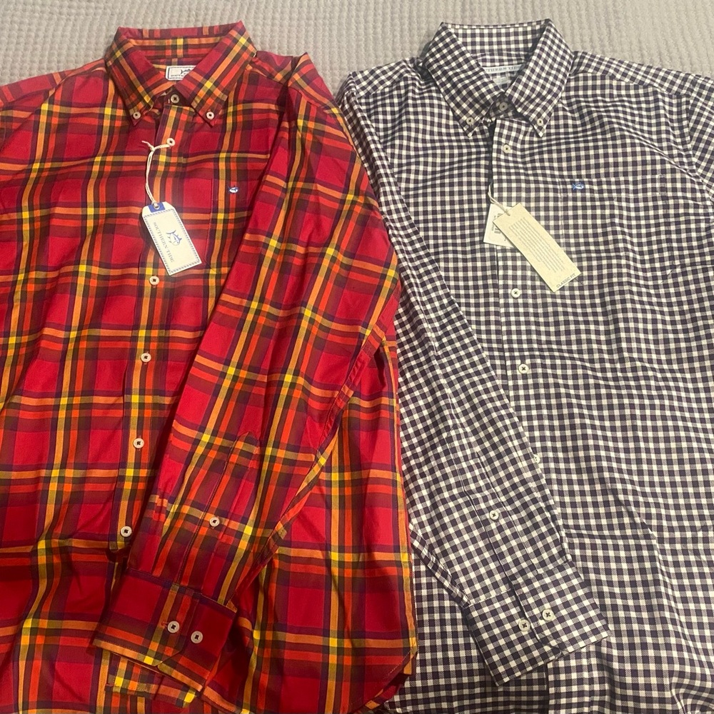 Southern Tide Button Down Shirts - 2 Piece Medium Bundle